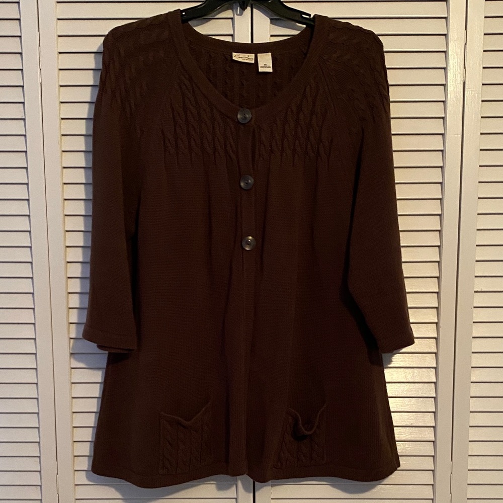 Kim Rogers Brown Cardigan Sweater